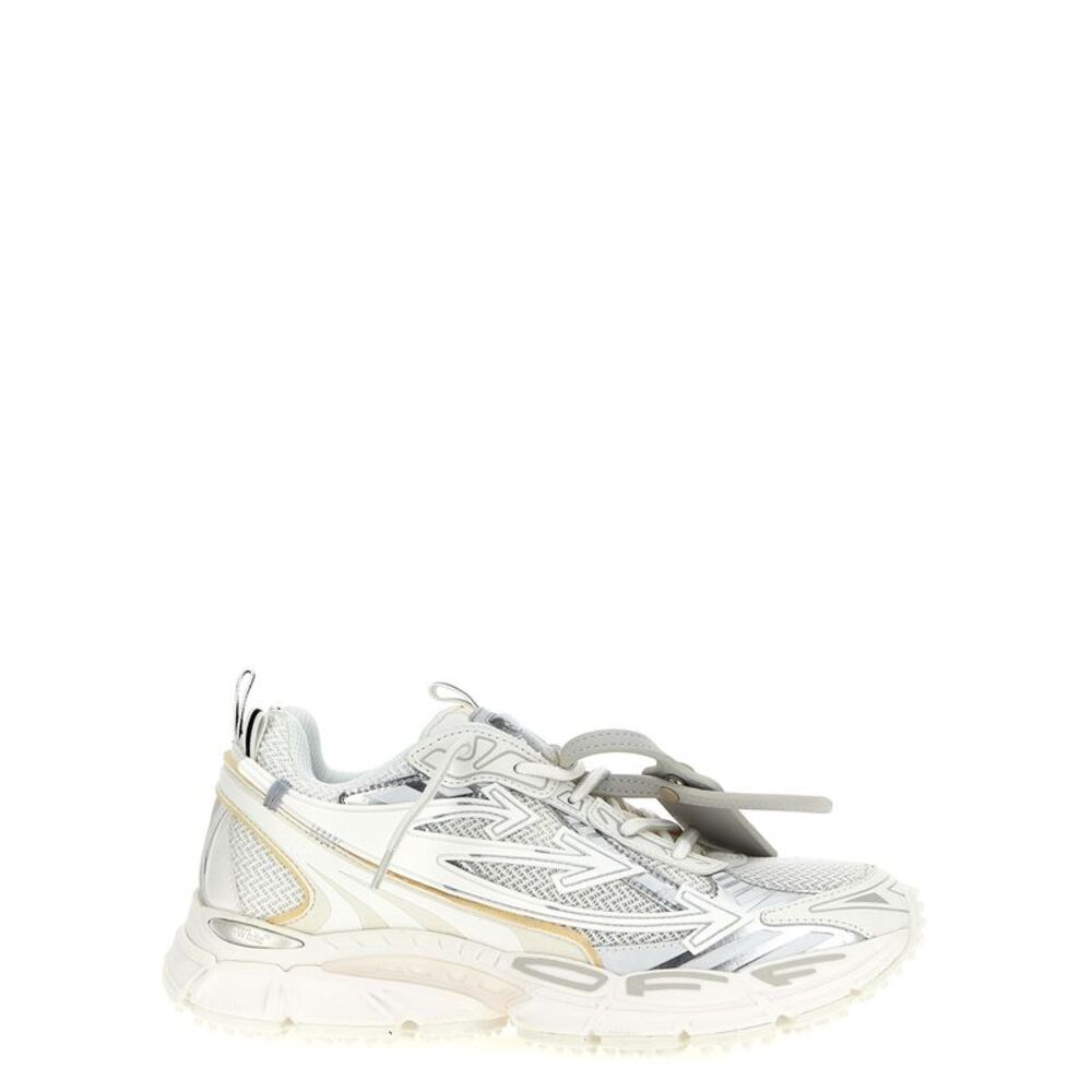 Off-White White Polyethylene Athletic Men's Sneakers